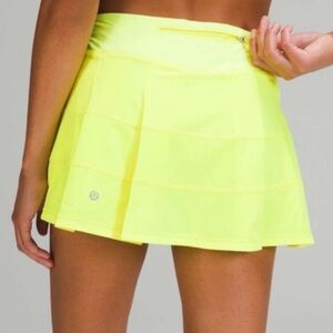 Lululemon Pace Rival Skort Skirt Women's 4 Yellow Neon Tennis Lined EXCELLENT ✅